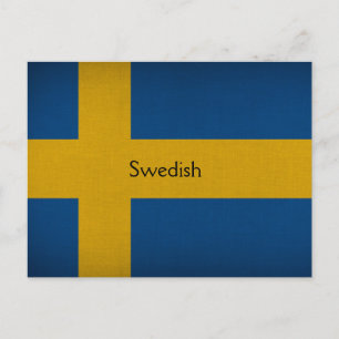 Swedish flag postcard