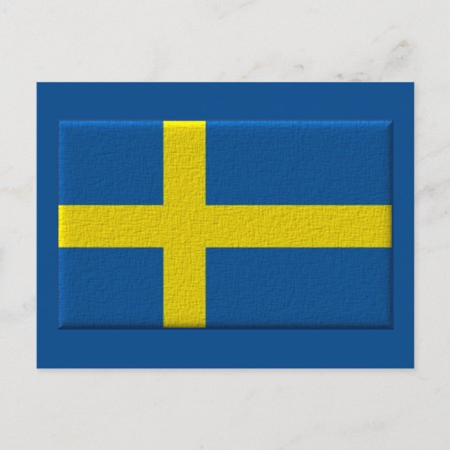 Swedish Flag Scandinavian Postcard (Front)