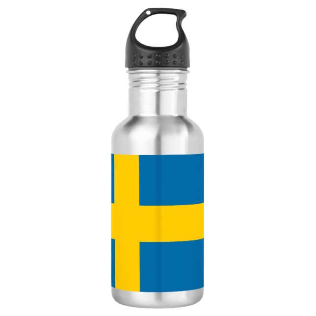 Swedish Flag (Sweden) 532 Ml Water Bottle (Front)
