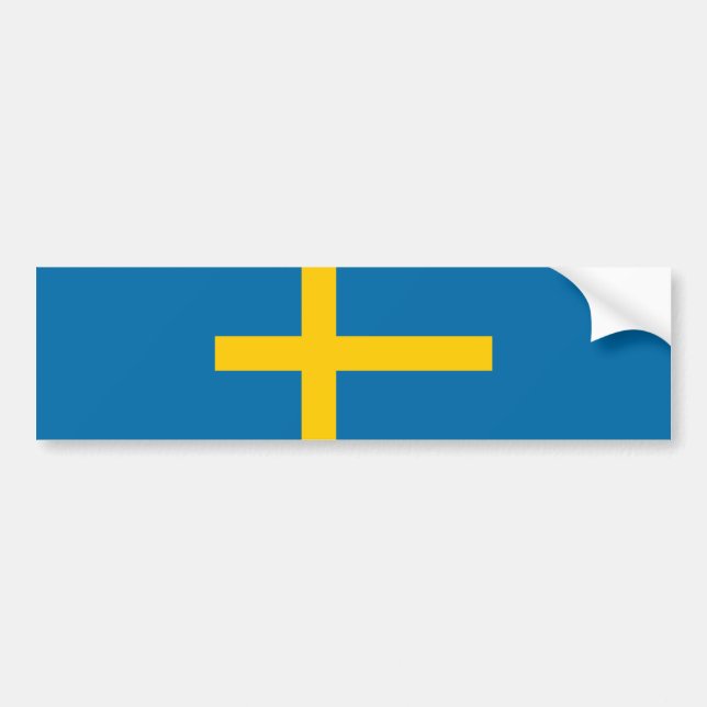 Swedish Flag (Sweden) Bumper Sticker (Front)