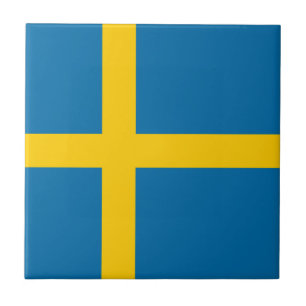 Swedish Flag (Sweden) Ceramic Tile