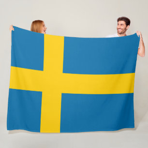 Swedish Flag (Sweden) Fleece Blanket