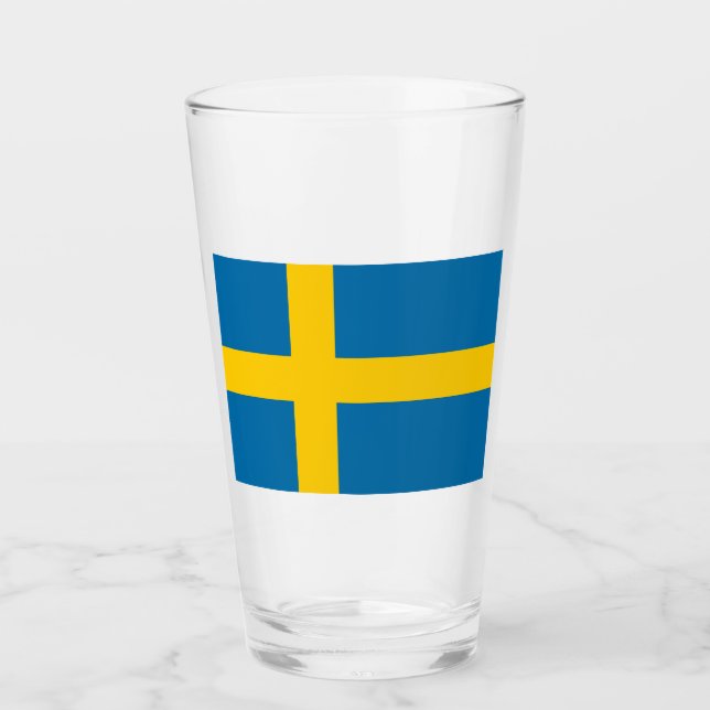 Swedish Flag (Sweden) Glass (Front)