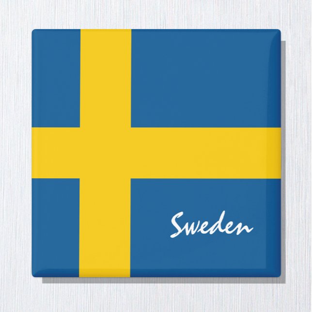 Swedish flag & Sweden holiday, travel /sports Magnet (Creator Uploaded)