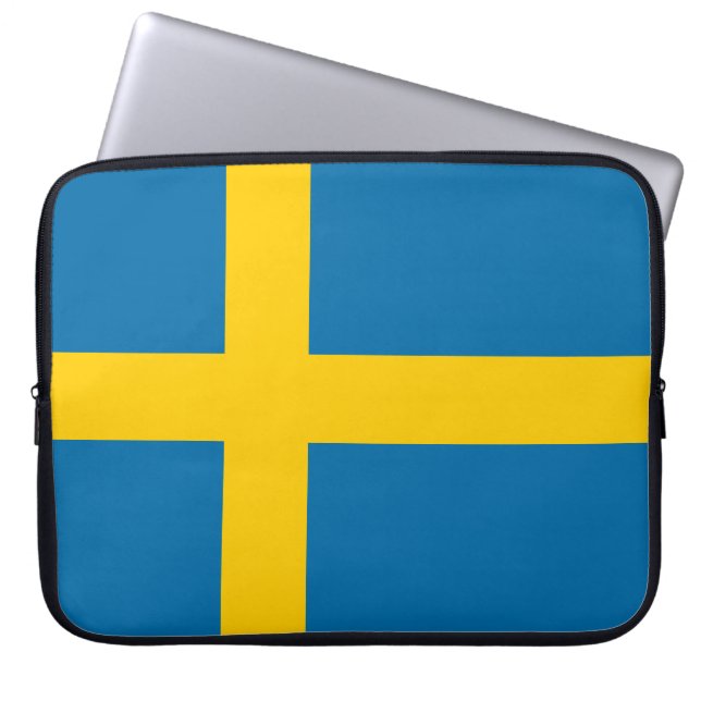 Swedish Flag (Sweden) Laptop Sleeve (Front)