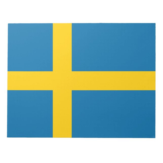 Swedish Flag (Sweden) Notepad (Front)
