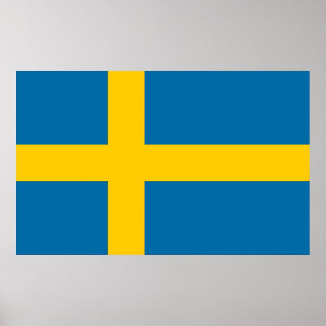 Swedish Flag (Sweden) Poster (Front)