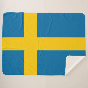 Swedish Flag (Sweden) Sherpa Blanket