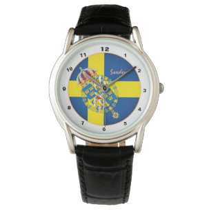 Swedish Flag & Sweden trendy fashion /design Watch