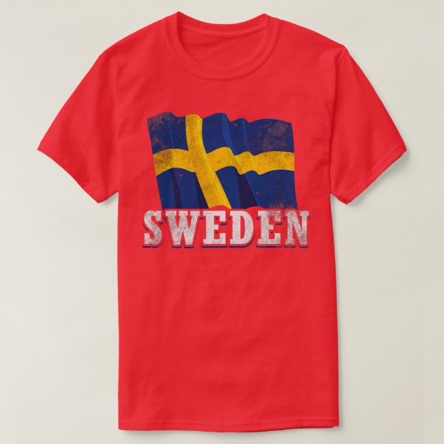 Swedish Flag T-Shirt (Design Front)