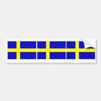 Swedish Flag Trio Bumper Sticker