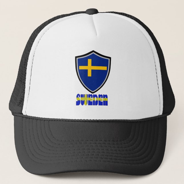 Swedish flag trucker hat (Front)
