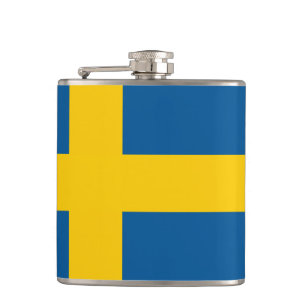 Swedish flag Wrapped Flask