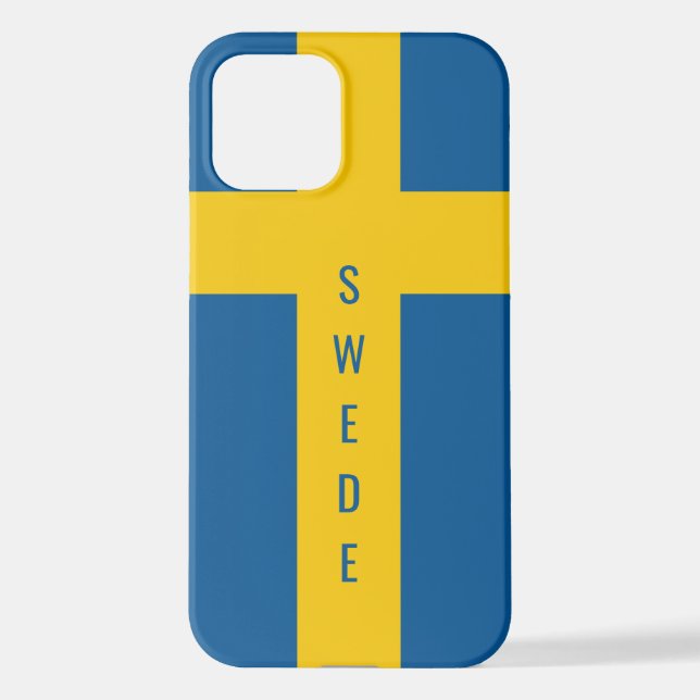 Swedish flag Zazzle Basic Value iPhone 12 Case (Back)
