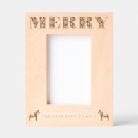 Swedish Folk Art Dala Horse Merry Christmas