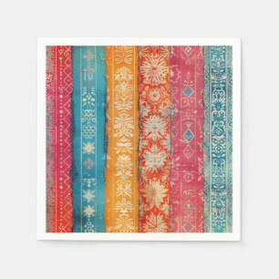 Swedish Folk Art Vintage Scandinavian Ethnic Napkin