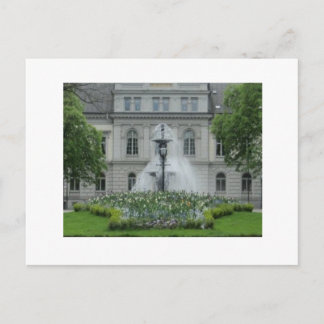 Swedish Garden/Fountain Postcard