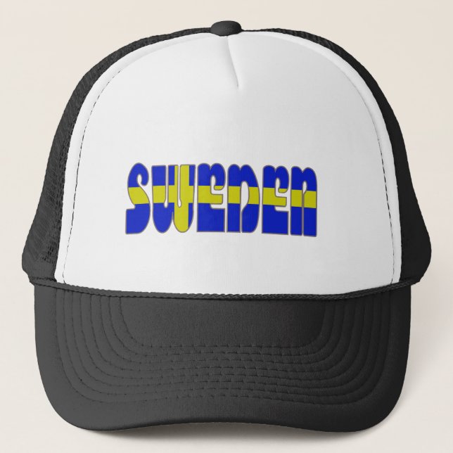 Swedish glossy flag trucker hat (Front)
