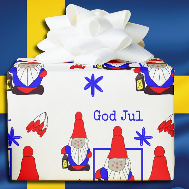 Swedish Gnome Christmas Wrapping Paper (Creator Uploaded)