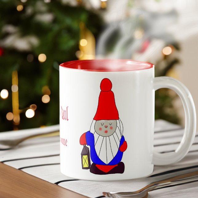 Swedish Gnome Tomten Two-Tone Coffee Mug (Creator Uploaded)