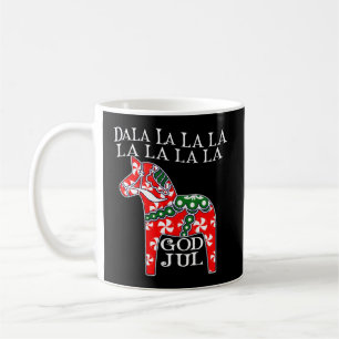 Swedish God Jul Dala Horse Dalahost Coffee Mug