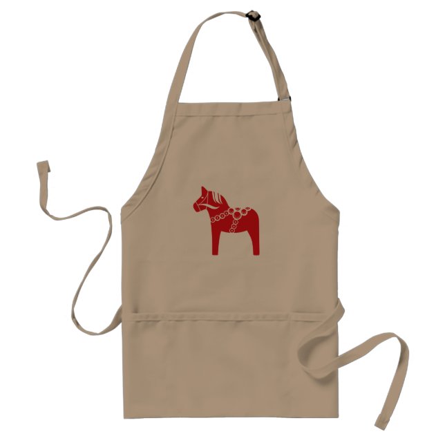 Swedish Horse Scandinavian Christmas Art Standard Apron (Front)