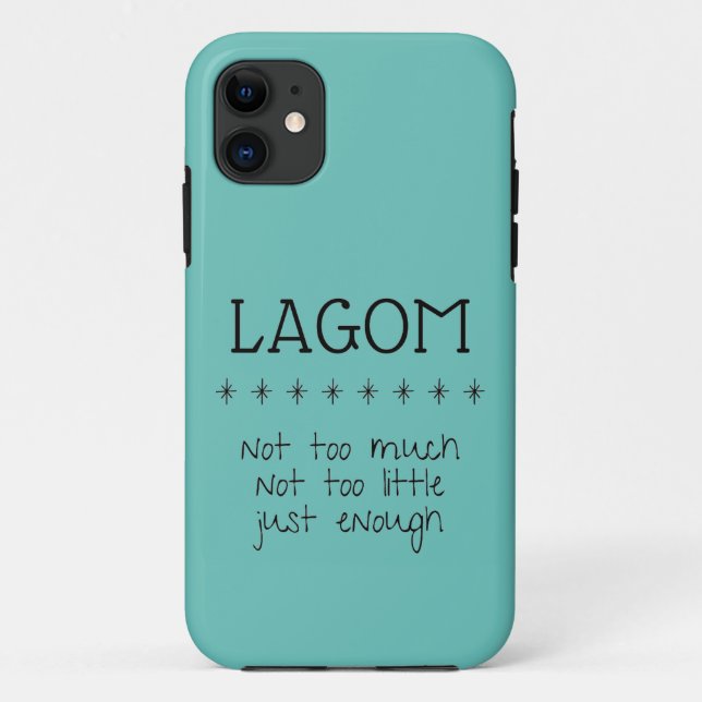 Swedish Lagom Phone Case (Back)