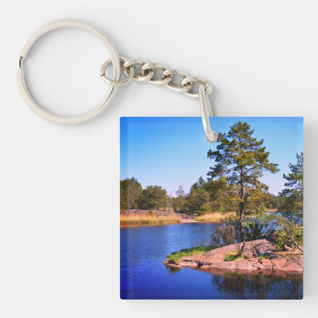 swedish  landscap, photo key ring (Front)