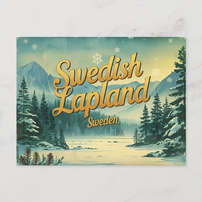 Swedish Lapland the Arctic Wonderland Postcard (Front)