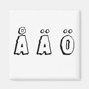 Swedish letters (å ä ö) magnet