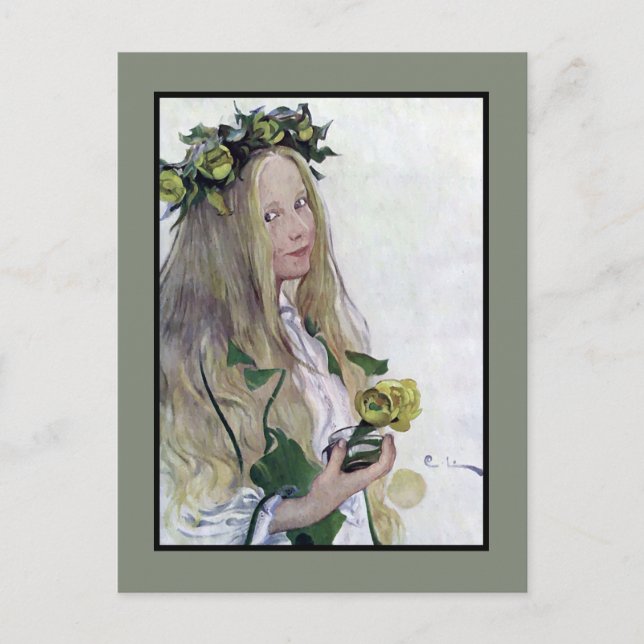 Swedish Lucia Girl Postcard (Front)