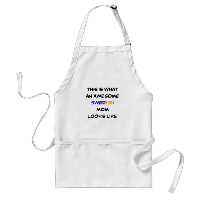 swedish mum, awesome standard apron (Front)
