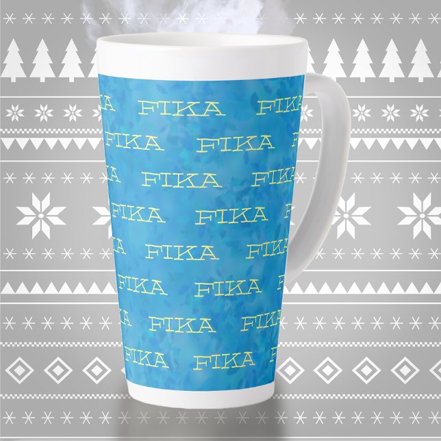 Swedish National Colours Fika Latte Mug (Creator Uploaded)