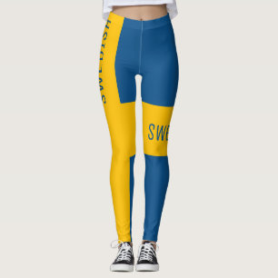 Swedish National Flag Style Leggings