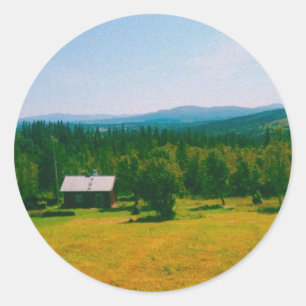 Swedish Northern Landscape Classic Round Sticker