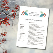 Swedish Nuts Recipe Christmas Card