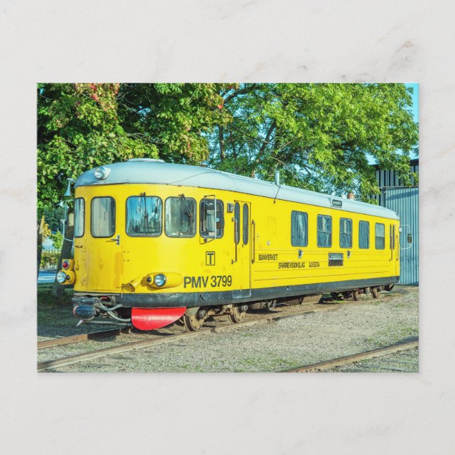Swedish railbus PMV 3799 Postcard (Front)