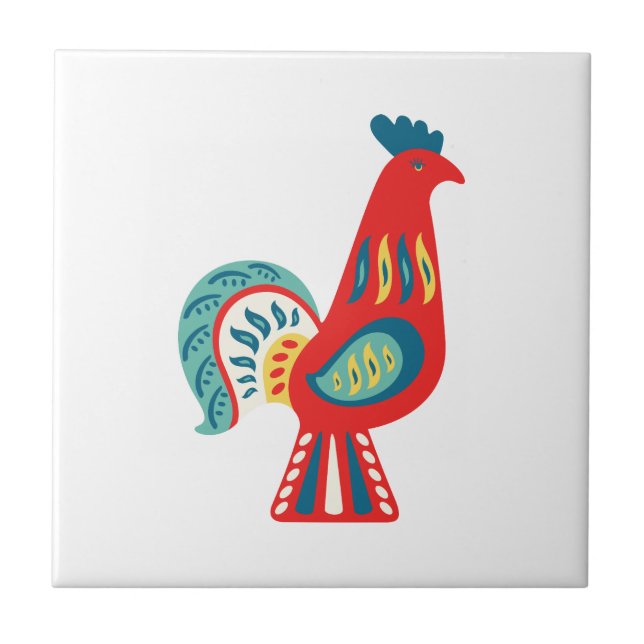 Swedish Rooster Ceramic Tile (Front)