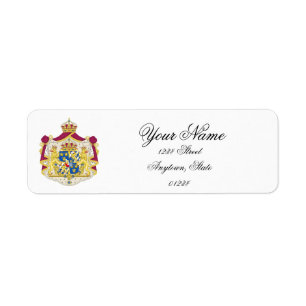 Swedish Royalty Personalise Return Address Label
