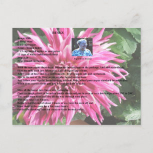 Swedish Rusks Recipe Postcard