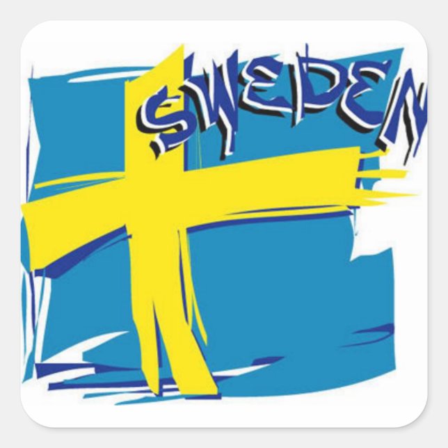 Swedish SFX Flag Square Sticker (Front)