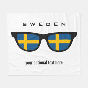 Swedish Shades custom text & colour fleece Blanket