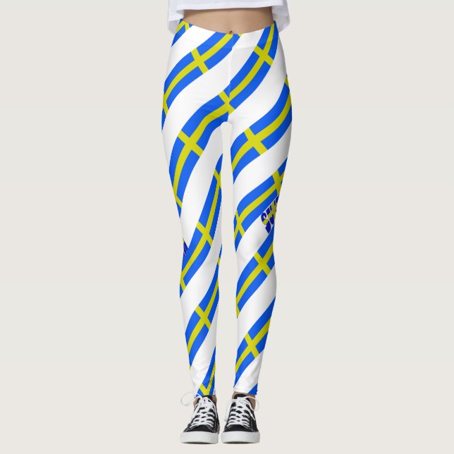 Swedish stripes flag leggings (Front)