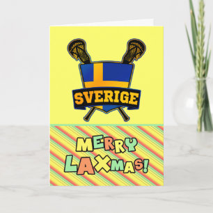 Swedish Sweden Lacrosse Christmas Card julkort