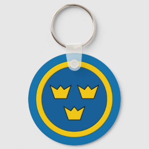 Swedish Three Crowns Flygvapnet Key Ring