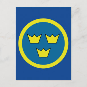 Swedish Three Crowns Postcard