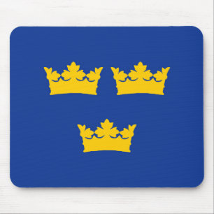 Swedish three crowns, tre kronor mouse pad