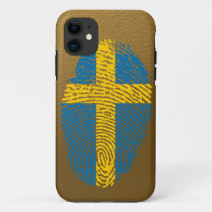 Swedish touch fingerprint flag iPhone 11 case