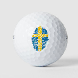 Swedish touch fingerprint flag golf balls