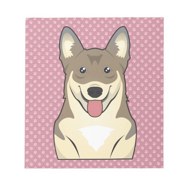 Swedish Vallhund Cartoon Notepad (Front)